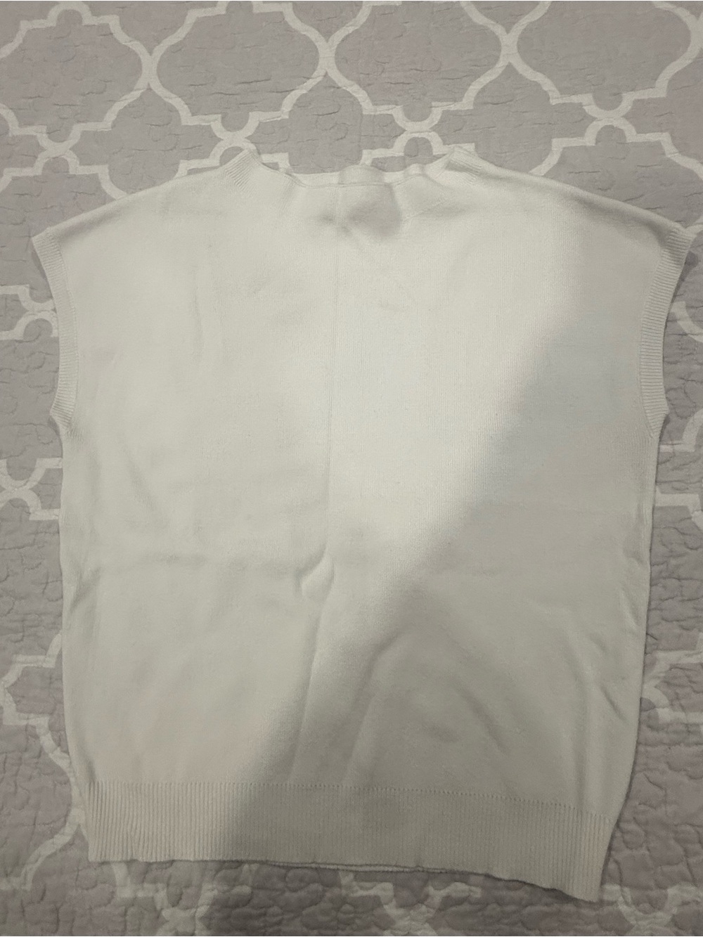 bebe White Sleeveless Knit Top - Picture 3 of 4